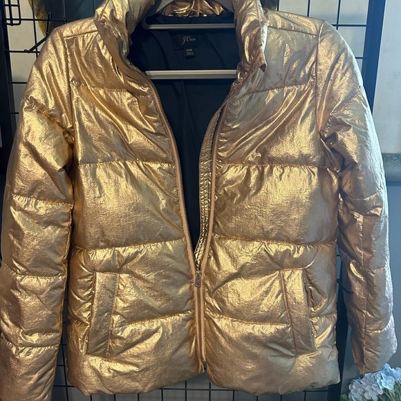 J. Crew Peach Puffer Jacket with Quilted Design - Picture 5 of 11